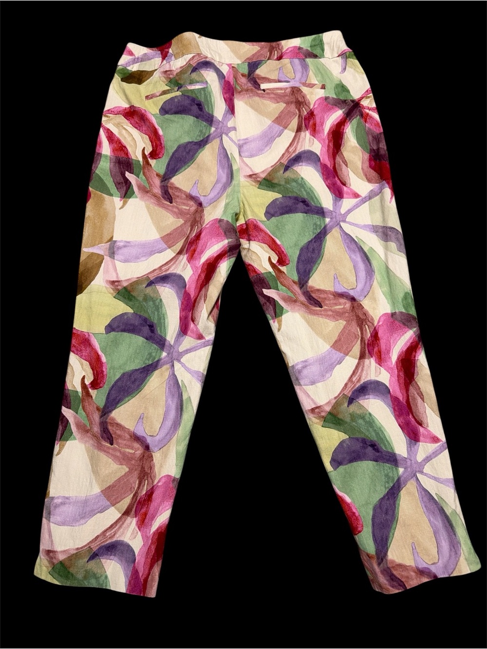 Chico's Multicolor Watercolor Floral Pants - Picture 2 of 6